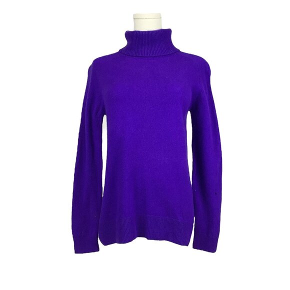 Massimo Dutti Purple Turtleneck Sweater - Picture 1 of 4